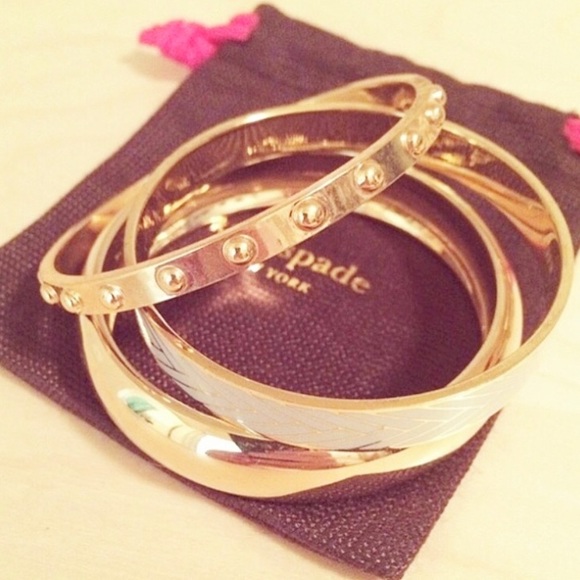 kate spade Jewelry - Thin Gold Studded Bangle